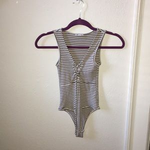 Striped bodysuit
